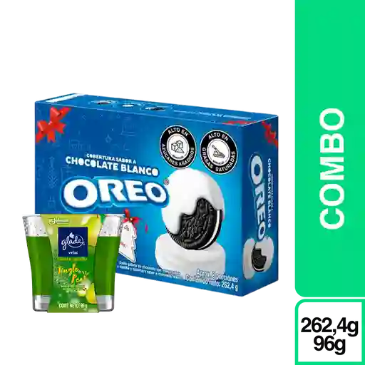 Combo Glade Vela Jingle Pear + Oreo Sandwich 262 g