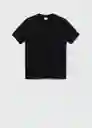 Camiseta Cherlo Negro Talla M Hombre Mango