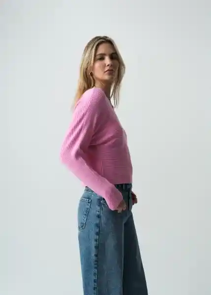 Saco Tejido Mujer Rosa Bonbon Claro Talla S 082G090 Naf Naf