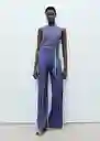 Enterizo Mono Palvin Azul Talla S Mujer Mango