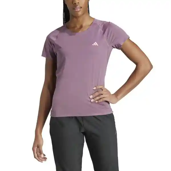 Adidas Camiseta Adizero Tee Morado Para Mujer Talla S