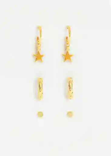 Aretes Amarillo Dorado Oscuro 339G056 Naf Naf