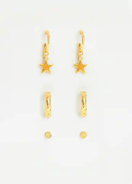 Aretes Amarillo Dorado Oscuro 339G056 Naf Naf