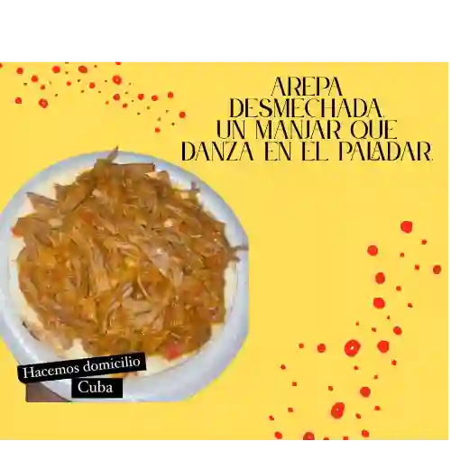 Arepa con Carne Desmechada