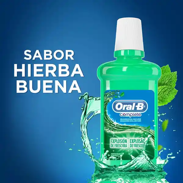 Oral-B Complete Explosión de Frescura Hierbabuena Enjuague Bucal 500 ml