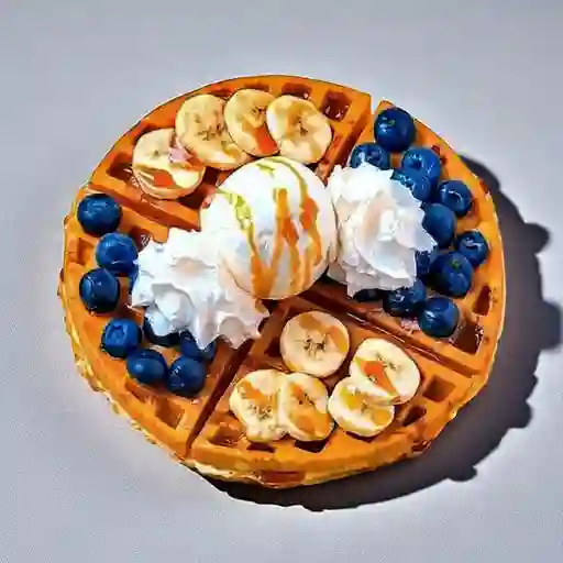 Waffle Sencillo con Helado