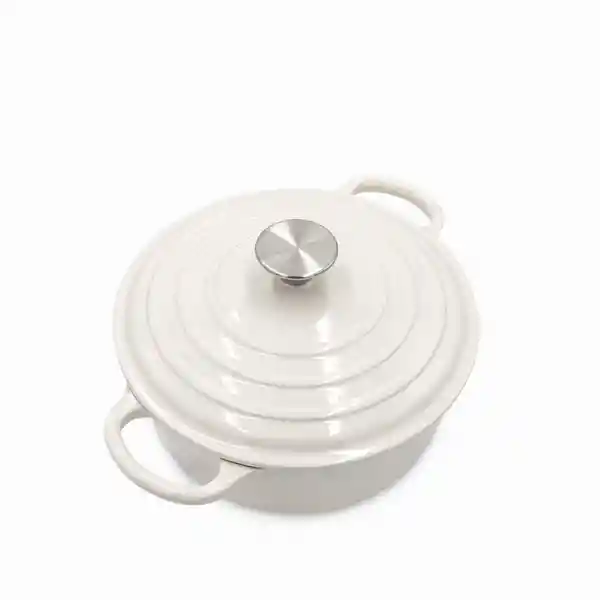 Olla Blanca en Hierro Fundido 24 cm Ambiente Gourmet