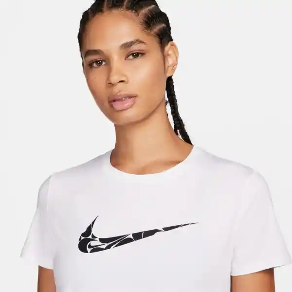 Nike Camiseta One Swsh Hbr Top Blanco Para Mujer Talla XS