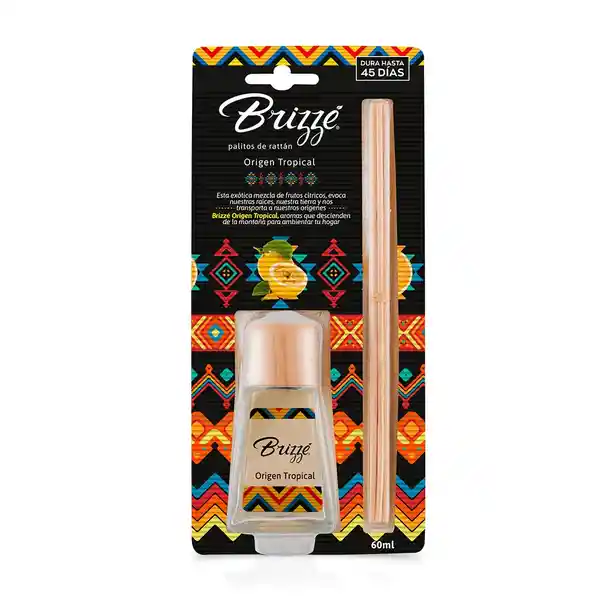 Brizze Ambientador Palitos Rattan Origen Tropical