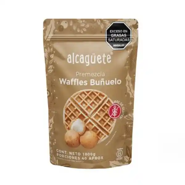 Alcagüete Premezcla Para Wafles y Buñuelos Libre Gluten 1000 g