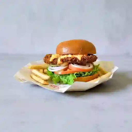 Combo hamburguesa de pollo doble