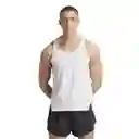 Adidas Camiseta Adizero Snglt Para Hombre Blanco Talla L