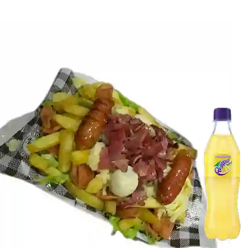 Combo Salchipapa Especial + Quatro 400Ml