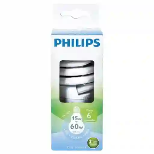Philips Bombillo Ahorrador Espiral 15W Luz Fría