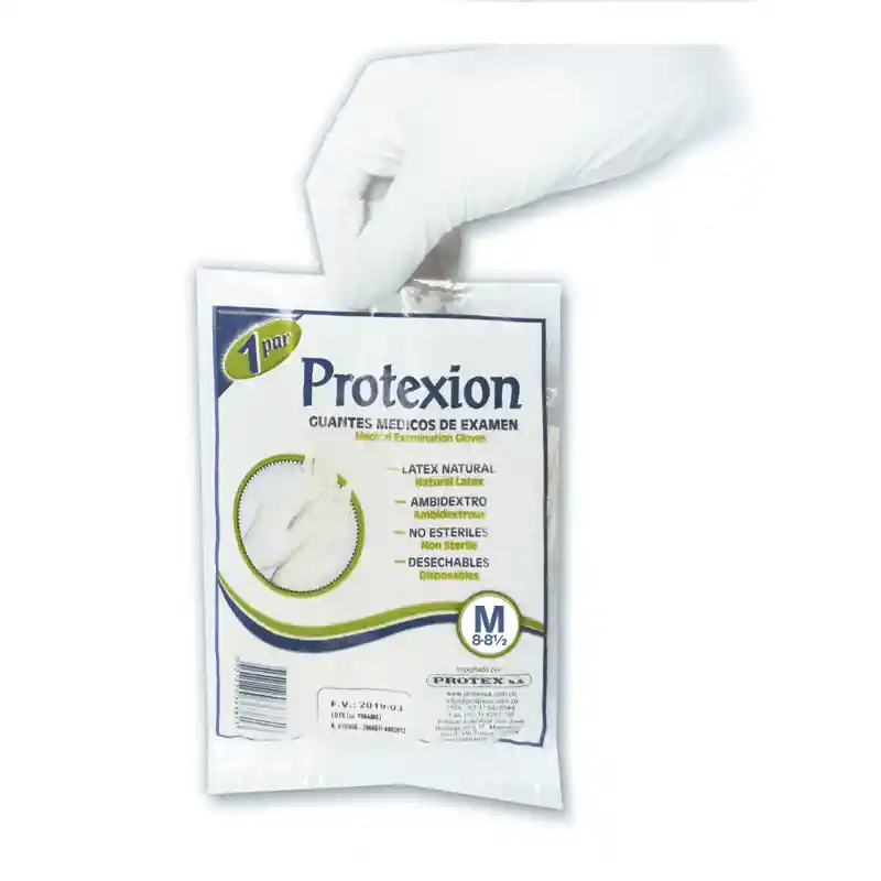 Protex-Ion Guantes Médicos De Examen Talla M