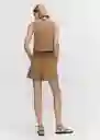 Short Bosco-h Caramelo Talla M Mujer Mango