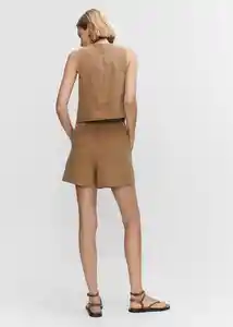 Short Bosco-h Caramelo Talla M Mujer Mango