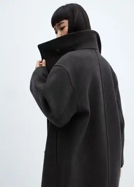Abrigo Conguito Gris Talla L Mujer Mango