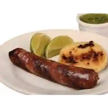 Chorizo con Arepa