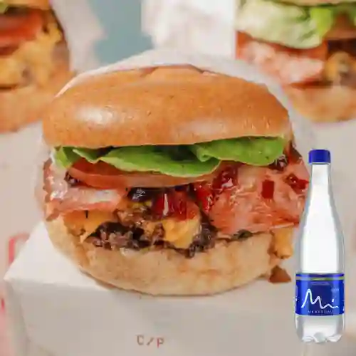 Hot sweet burger+manantial s/gas600ml