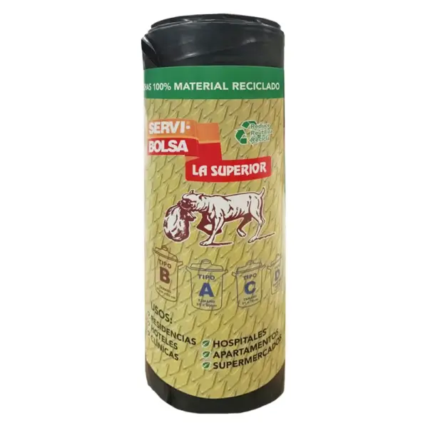 La Superior Bolsas para Basura Negra Tipo Industrial 6 und