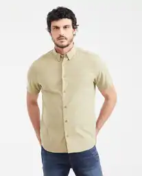 Camisa Utility Details Verde Nafta Ultra Oscuro L Chevignon