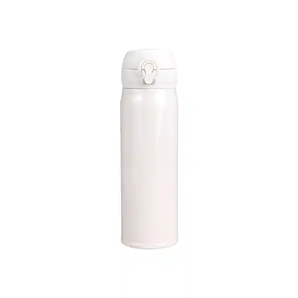 Termo Clásico Tapa Automática Removible Blanco 450 mL Miniso