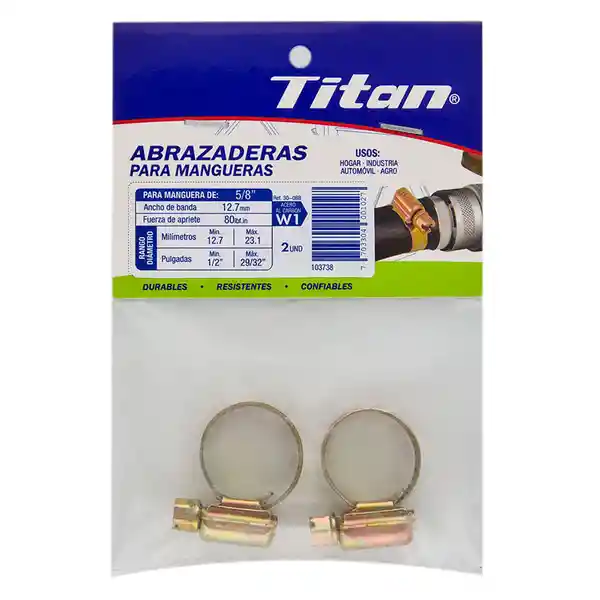 Titan Abrazadera Mediana Cremallera 1 / 2 29-32 mm
