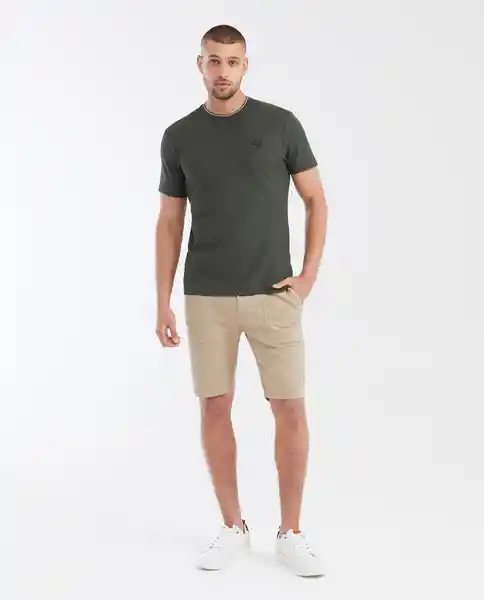 Camiseta Textured Verde Selvoso Ultraoscuro Talla M Chevignon