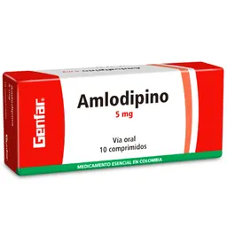 Genfar Amlodipino Antihipertensivo (5 mg) Comprimidos