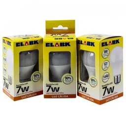 Clark Set Bombillo Led E27 7W Luz Cálida 15000H 1206