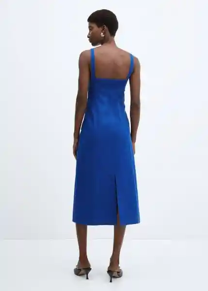 Vestido Liberty-H Azul Talla M Mujer Mango