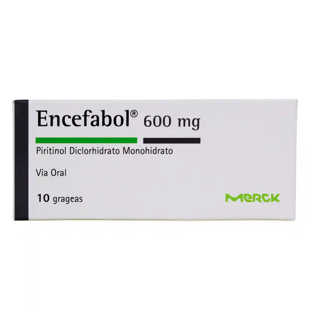 Merck Encefabol 600Mg Caja X 10 Grageas PIRITINOL DICLORHIDRATO