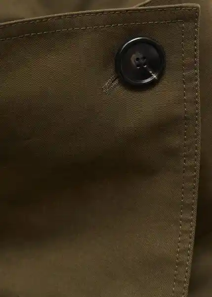 Abrigo Trench Laura Khaki Talla M Mujer Mango