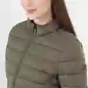 Chaqueta Cuello Alto Manga Larga Café Talla L 726184