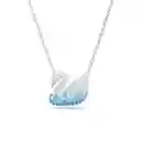 Swarovski Collar Iconic Swan Pendant Rhodium Blue