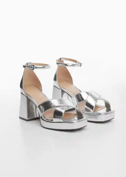 Sandalias Julieta Niñas Plata Talla 37 Mango