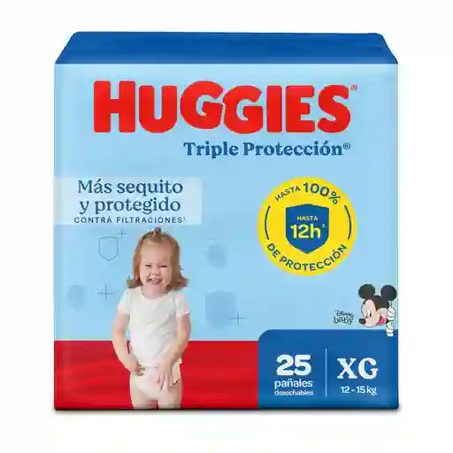 Pañal Huggies Triple Protección 4/XG 25 Und