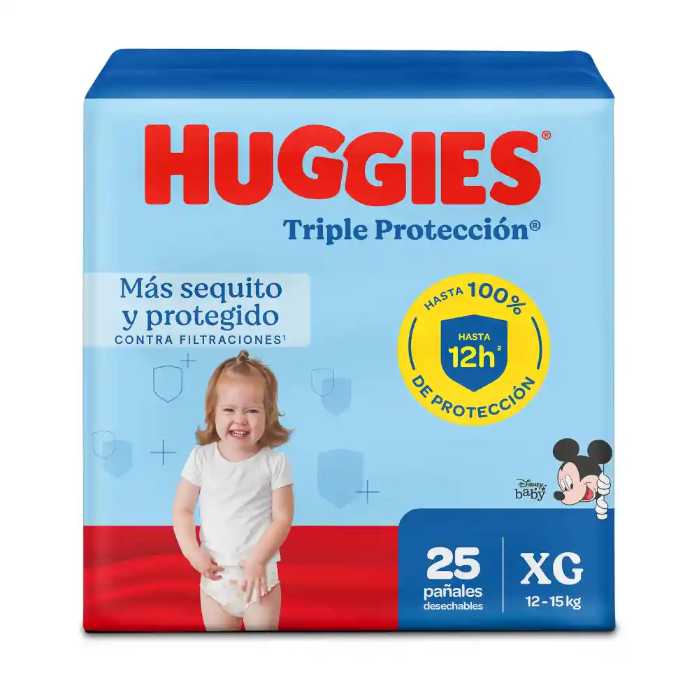 Pañal Huggies Triple Protección 4/XG 25 Und