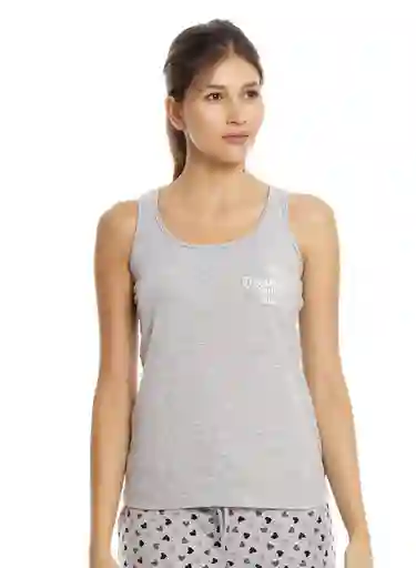 Camiseta Sisa Pijama Gris Jasp Mujer L Bronzini