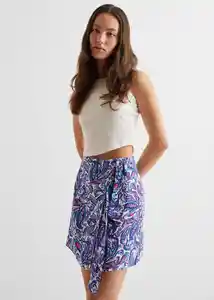 Falda Pareo Lila Talla 19 Teen Niñas Mango