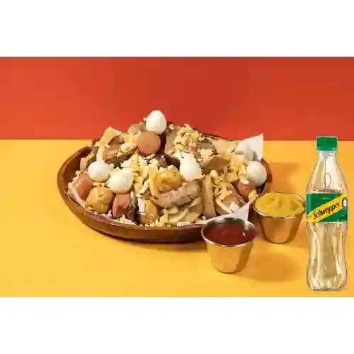 Horrendita Salchipapa 600g +Schweppes Jengibre Ale 400ml
