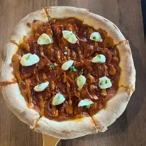 Pizza allá vodka + coca cola