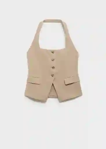 Chaleco Olivia Topo Talla XS Mujer Mango