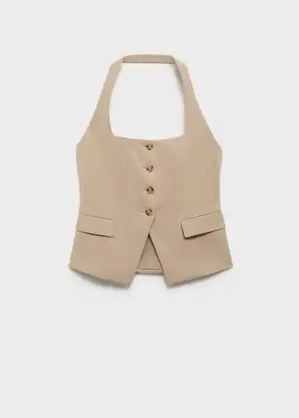 Chaleco Olivia Topo Talla XS Mujer Mango
