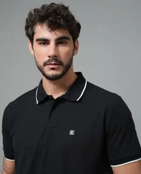 Camiseta Polo Hombre Negro L 190G101_NEG194007 Rifle