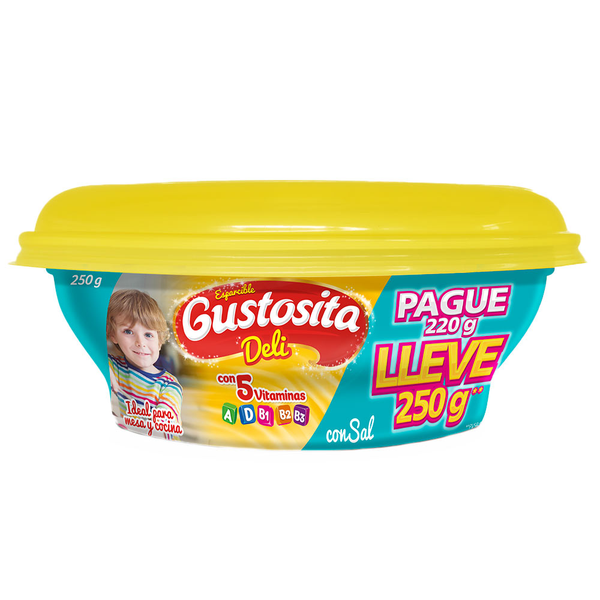 Gustosita Esparcible Deli Con Sal 250 g