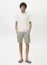 Camiseta Polo Arraona Offwhite Talla L Hombre Mango