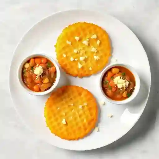 Patacones Con Hogao Y Queso