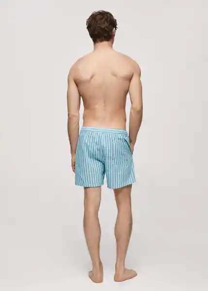 Short Bañador Rayac Celeste Talla M Hombre Mango